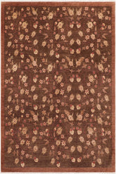 handmade Transitional Kafkaz Brown Tan Hand Knotted RECTANGLE 100% WOOL area rug 8 x 10